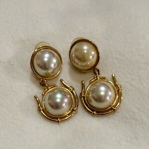 Vintage-Style Pearl Fashion Earrings